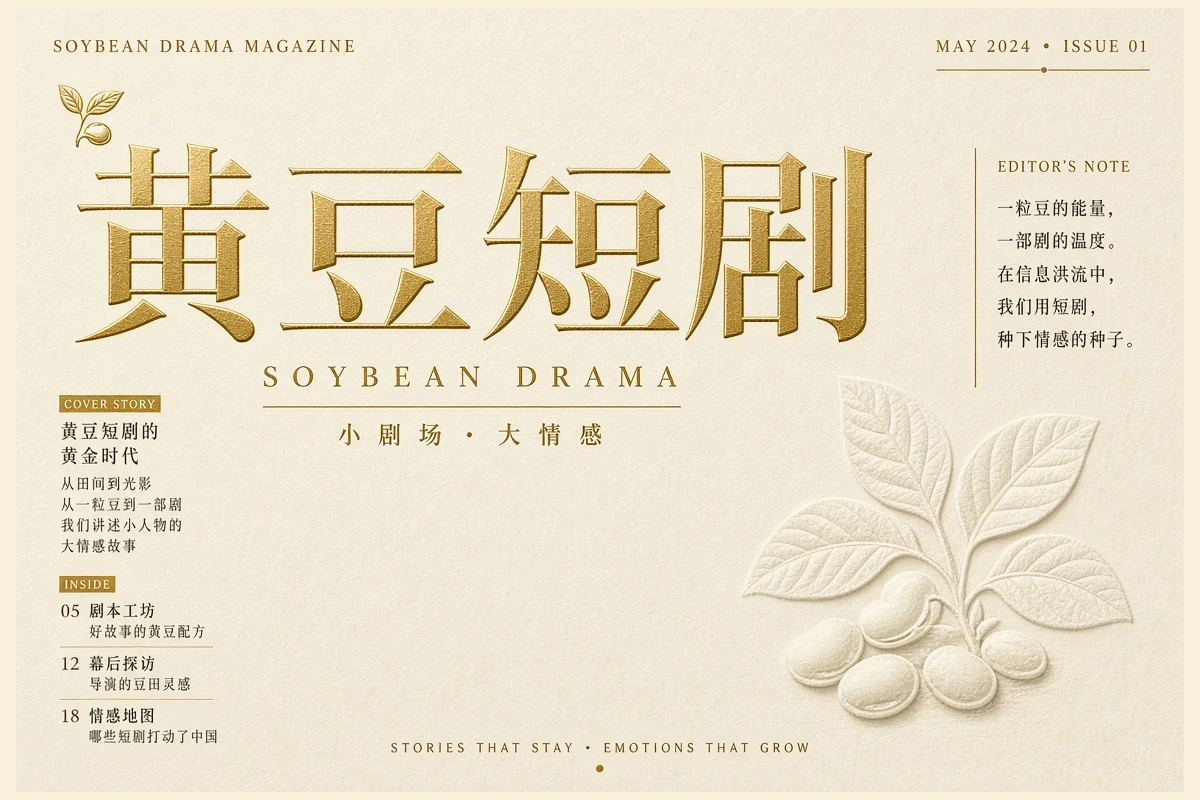 关于黄豆短剧主题配图